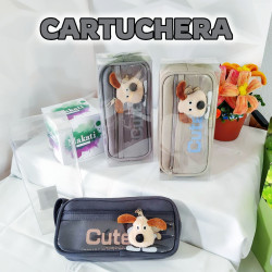 CARTUCHERA EN CAJA CON APLIQUE✏️$7,50
