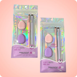 KIT DE BROCHAS Y ESPONJAS 4PCS💋 $1,50